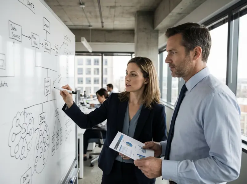 Side-by-side comparison table showing key differences between traditional mean-variance portfolio optimization and AI-driven approaches, highlighting adaptive learning, dynamic correlations, and non-linear pattern recognition capabilities