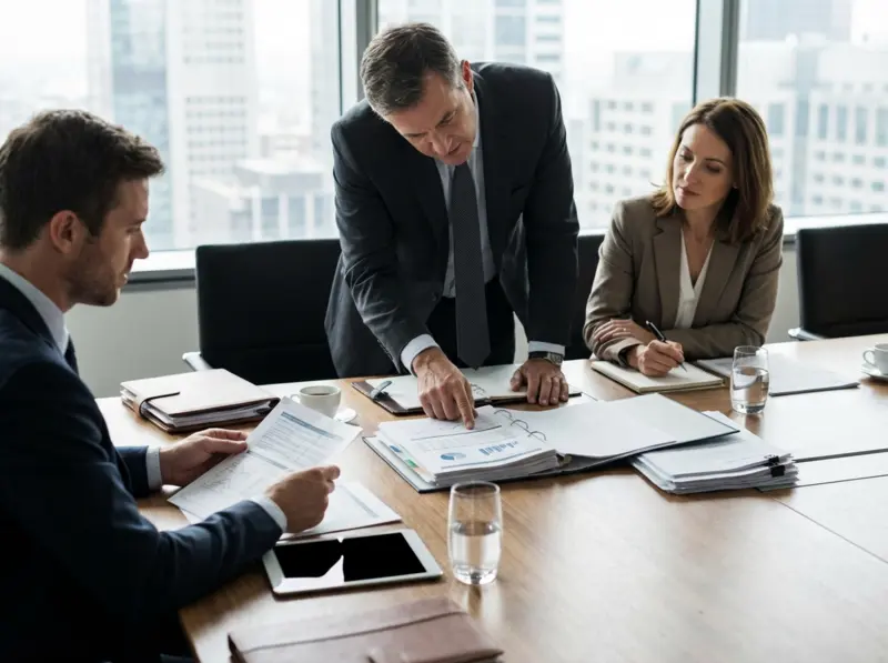 Financial professionals analyzing charts and data showing institutional capital flows reshaping digital asset market structures and liquidity patterns